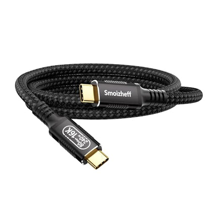 1m USB-C to USB-C Cable 80Gbps 240W PD 3.1, USB4 v2.0 Data Charging Cable with 16K@60Hz Video Output, Compatible with Thunderbolt 4/3, for Laptops, Monitors, SSDs, 3.3FT - size: 3.3ft/1m
