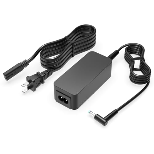 Dexpt 45W Adapter Charger Fit for HP 17-by 17-cn 17-cp 17-bs 17-ca Laptop | Replacement for 17 Model Series, 19.5V 2.31A, Round Tip, Pocket-sized
