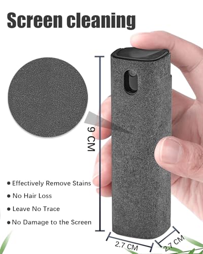 Car Screen Cleaner Spray and Wipe car Cleaning Touchscreen Mist Cleaner Touch Screen Cleaner for Car,iPad,Phone,MacBook, Phone Cleaning Kit,Car Essentials (2 Units) - color: 2Black