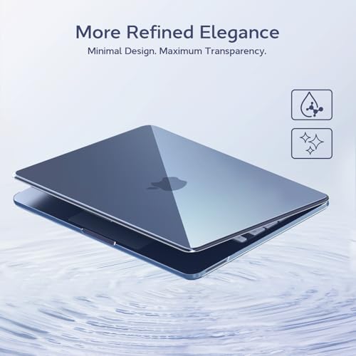 B BELK for MacBook Neo Case 13 inch 2026 Release A3404, Crystal Indigo | Scratch Resistant Protective Hard Shell for Mac Neo Case with Keyboard Cover & Screen Protector, Lightweight, Easy Snap-On - color: Crystal Indigo