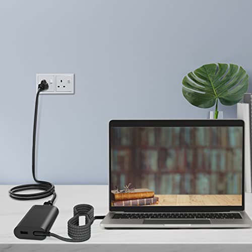 Slim 65W USB C with USB AC Charger for HP Spectre x360 x2 Elite Elitebook 840 850 Envy x360 ProBook x360 Pavilion Split Chromebook x360 11 Laptop Power Adapter Cord