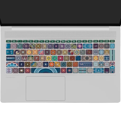 Keyboard Cover for 15.6" HP ProBook 450 G8 G9 G10 / ProBook 455 G8 G9 G10 /ProBook 650 G8/HP Zbook Power G8 G9, Cute Keyboard Skin, Bohemian - color: Bohemian