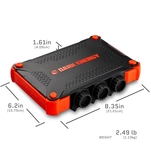 Dark Energy Poseidon XL Indestructible Portable Charger | 27,000 mAh High Capacity Power Bank | Fast Charging USB-C and USB-A Ports, IP68 Waterproof, Made for Outdoor Adventures Off The Grid