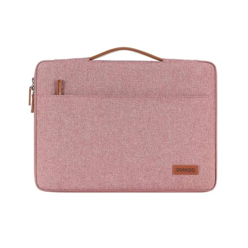 Bussiness 15.6”,17“ Inch Laptop Sleeve Case Briefcase Water-Resistant Bag Portable Carrying Protector with Handle Briefcase - color: Pink, size: 17-inch