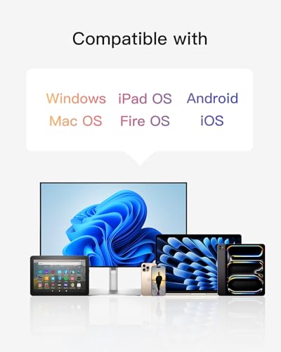Inateck Foldable Compact Keyboard, Portable Bluetooth Keyboard with 3-Device Connectivity, Compatible with iPadOS/iOS/Android/Windows | Portable Bluetooth Keyboard with 3-Device Connectivity, Compatible with iPadOS/iOS/Android/Windows,QWERTY