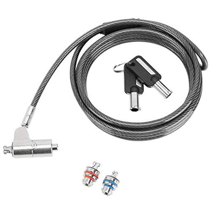 Targus DEFCON 3-in-1 Lock, Keyed Cable Retail Lock for Laptop Computer and Desktop Security Cable (ASP85GL) - size: 3-in-1 Lock, style: Keyed Cable