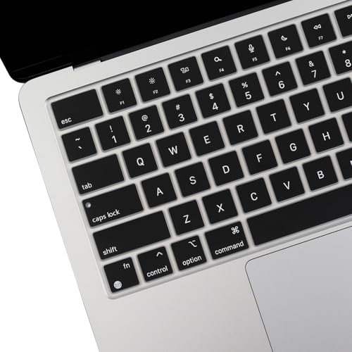 2 Pack Keyboard Cover for 2026-2023 MacBook Air 13" 15" M5 M4 M3 M2,2026-2021 MacBook Pro 14" 16" M5 M4 M3 M2 M1 Pro/Max, Keyboard Skin for 14.2" 16.2" MacBook Pro /13.6" 15.3" MacBook Air, US - color: GradientBlack+TPU