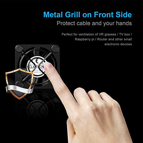 ELUTENG 40mm USB Fan with 3 Speed Control USB Ventilator 5V Max 5300RPM High Flow VR Cooling Fan Compatible for Receiver DVR Playstation Xbox Computer Cabinet Cooling - size: 40mm USB Speed Fan Standard