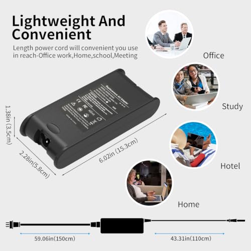 90W Laptop Charger Compatible with Dell Latitude D630 D830 5480 D820 D620 D610 D520 E4310 E4300 E5400 E5500 E5510 5591 Chromebook 11 3120 3180 3189 0J62H3 PA-10 PA-12 PA12 Power Supply Cord - size: 90 W 7.4x5.0 Mm
