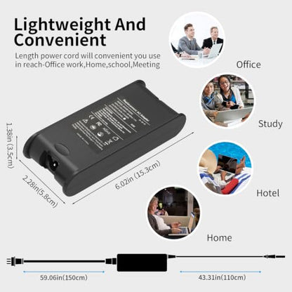 90W Laptop Charger Compatible with Dell Latitude D630 D830 5480 D820 D620 D610 D520 E4310 E4300 E5400 E5500 E5510 5591 Chromebook 11 3120 3180 3189 0J62H3 PA-10 PA-12 PA12 Power Supply Cord - size: 90 W 7.4x5.0 Mm