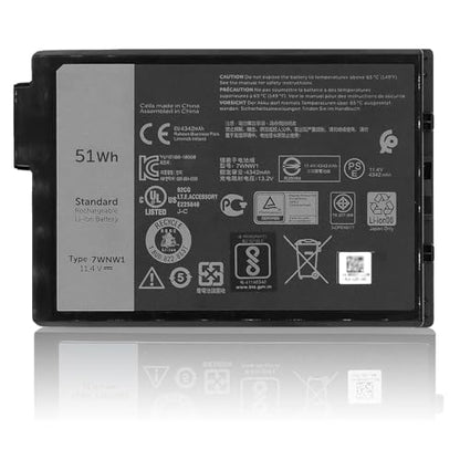 ASODI 7WNW1 51Wh 6-cell Laptop Battery Compatible with Dell Latitude 5424 5420 Rugged 7424 Extreme P137G P85G P86G P137G001 P137G002 P85G001 P86G001 Series DMF8C GK3D3 6NNCF DP3KF DMF0C 451-BCHV 11.4V | 6 Cell 51Wh 11.4V; Compatible with Dell Rugged Extre