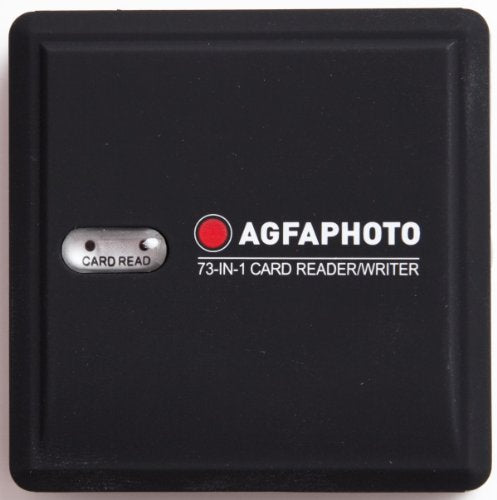 AGFA 73-in-1 Card Reader/Writer Compatible with All Versions of SD/HC, Micro SD, CF, XD, MS/Pro Duo and SIM Cards