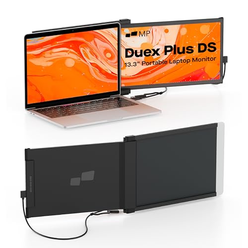 New Mobile Pixels Duex Plus DS 13.3" FHD 1080P Laptop Screen Extender | IPS Portable Monitor, USB Type-C/HDMI Plug and Play Laptop Monitor, Windows/Mac/Android/Switch Compatible - size: 13.3-inch
