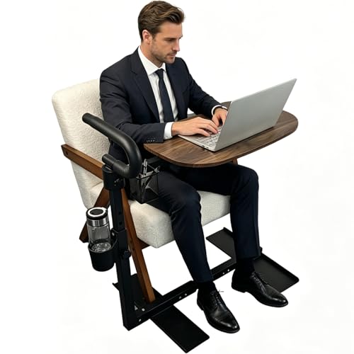 Auxiliary Standing Tray Table, 9-speed black 360 ° rotating TV table and Height Adjustable Rotating TV and Laptop Table, Ergonomic Auxiliary Safety Standing Handle, aid Standing Independent Living - color: Black, size: Armrest TV 360° Table