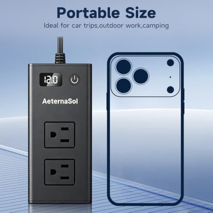 200W Portable 12V to 110v Car Charger Power Inverters for Vehicles | 36W USB-A, Fast Charging USB-C, Dual AC Outlets, Cigarette Lighter Adapter for Laptop/Camping/Road trip essentials