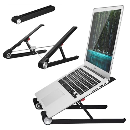 Adjustable Laptop Stand for Desk, Portable Notebook Riser Fits 18 17 16 15 14 13 12 Inch Gaming Laptops & All Computers, Reinforced Nylon+304 Stainless Steel+Silicone, Ergonomic Desktop Stand Holder