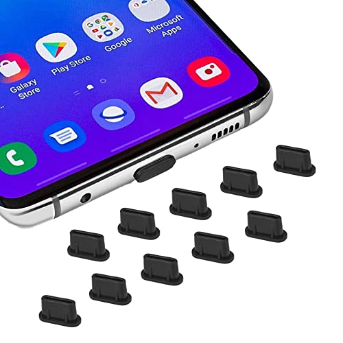USB C Cover, 10 Pack Type C Dust Plug Charger Port Protector for iPhone 17 16 15 Pro Max, Samsung Galaxy S24, S23, S22 Ultra S21 FE S20, Note 20, All USB C Devices & MacBook Laptop - size: 10PACK