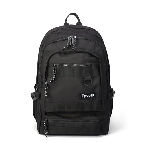 Travel Laptop Backpack for Women & Men, Anti-Theft Roll Top Backpack Fits 15.6-17.3 Inch Laptop, Water-Resistant Durable Computer Bag for Work - color: Multicolor