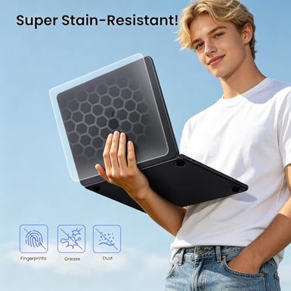 BlueSwan for MacBook Neo Case 13 inch 2026 Release A18 Pro Chip Model A3404 | 100% Match Official Color, Scratch Resistant, Easy to Snap on, Travel Essential, Back to School Gifts - color: Matte Black