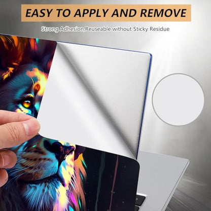Laptop Skin Sticker for 12.1”-15.6“ Laptops (Fits 13”, 13.3”, 14”, 15”, 15.4”) | Protective Universal Reusable Vinyl Art Decal Cover | Waterproof & Scratch-Resistant-Lion with Head Set - color: Lion with head set