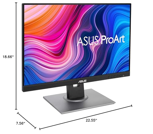 ASUS ProArt 24" Monitor - WUXGA (1920 x 1200), 16:10 Monitor, 100% sRGB/Rec.709 ΔE < 2, IPS, DisplayPort, HDMI, Calman Verified, Anti-Glare, Tilt, Pivot, Swivel, Height Adjustable - PA248QV - style: 24.1" 16:10 DP 100% sRGB