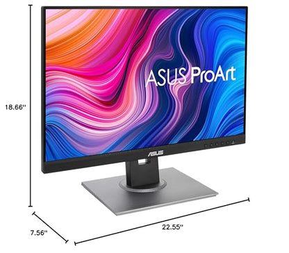 ASUS ProArt 24" Monitor - WUXGA (1920 x 1200), 16:10 Monitor, 100% sRGB/Rec.709 ΔE < 2, IPS, DisplayPort, HDMI, Calman Verified, Anti-Glare, Tilt, Pivot, Swivel, Height Adjustable - PA248QV - style: 24.1" 16:10 DP 100% sRGB