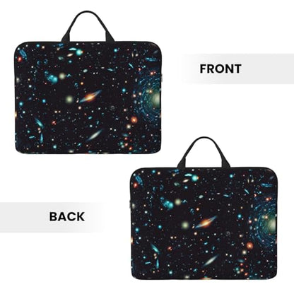 14 Inch Laptop Sleeve Case Waterproof Lightweight Laptop Case Bag Deep Space Travel Laptop BagsWith Handle Briefcase Messenger Bag For Women Men