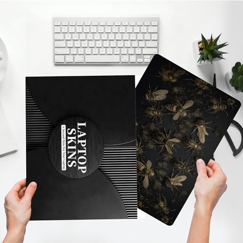 Universal Laptop Skin Sticker with 2 Wrist Pad Skins, Waterproof Scratch Resistant Vinyl Laptop Cover Decal, Cut to Fit for 11–15.6 Inch MacBook HP Dell Lenovo, Bumblebee - color: Bumblebee