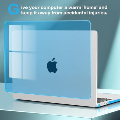 CISSOOK Compatible with MacBook Air 13.6 inch Case M2 M3 M4 M5 | A3449 A3240 A3113 A2681, 5in1 Set Hard Shell Case Keyboard Cover for MacBook Air 13 inch 2022 - 2026, Sky Blue - color: Air13.6inch-Crystal Sky Blue