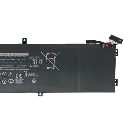 4K1VM Laptop Battery 97Wh Replacement for Dell G7 17 7700 / XPS 15 7590 9550 9560 9570 / Precision 5510 5520 5530 5540 Series V0GMT W62W6 0W62W6 9TM7D 09TM7D NYD3W 0NYD3W TJDRR 0XYCW0 11.4V - size: 12.0*3.0*0.8 inch 4K1VM