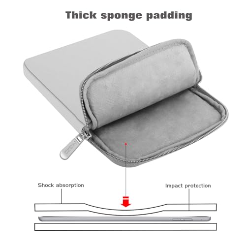 MoKo 9-11 Inch Tablet Sleeve Bag Carrying Case Fits New 11inch iPad Air M4, iPad A16 2025, iPad Pro 11 M4, Air 5/4/3, iPad 10/9/8th Gen, Tab S8/S9 11", Tablet Carrying Case, Gray + White - color: Gray + White, size: 9-11 inch