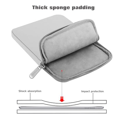 MoKo 9-11 Inch Tablet Sleeve Bag Carrying Case Fits New 11inch iPad Air M4, iPad A16 2025, iPad Pro 11 M4, Air 5/4/3, iPad 10/9/8th Gen, Tab S8/S9 11", Tablet Carrying Case, Gray + White - color: Gray + White, size: 9-11 inch