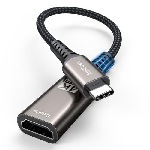 USB-C to HDMI Adapter 4K@60Hz, Thunderbolt 3/4 to HDMI Adapter, Type C to HDMI Converter, Compatible with MacBook Pro/Air, iPhone 17 16, iPad Pro/Air, Surface Laptop, Dell XPS, Chromebook, etc - color: Grayish brown