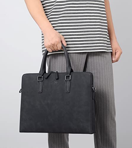 FSD. WG Business Bag Leather Messenger Bag Water Resistant Business Travel Briefcase Handbag Briefcase for Men - color: Black