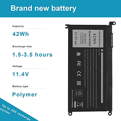 Fancy Buying 42Wh WDX0R Laptop Battery for dell Inspiron 15 5565 5567 5568 5578 7560 7570 7579 7569, 13 5368 5378 5379 7368 7378, 17 5000 5765 5767 5770, 14 7460 Fits 3CRH3 T2JX4 FC92N CYMGM - size: 11.13*2.15*0.77inch