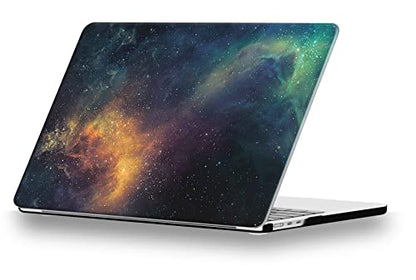 UESWILL Case for MacBook Air (15 inch, M2 M3 M4 M5, 2023 2024 2025 2026) Model A3448 A3241 A3114 A2941, Galaxy Pattern Hard Shell Cover + Microfiber Cloth, Nebula/Green - color: Pattern-Nebula/Green, size: MacBook Air 15" (M2 M3 M4 M5)