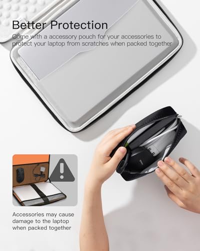 Inateck 13 inch Shockproof Laptop Case Compatible with 14 inch MacBook Pro M5 M4 M3 M2 M1 Pro Max 2025-2021, 13 inch MacBook Pro Air M2 M1 2010-2022, 13.5 inch Surface Laptop 6/5