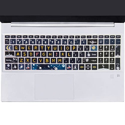 Silicone Keyboard Cover for 15.6 HP Laptop 15-fc 15-fd 15t-fd 15z-fc/HP Pavilion 15-eg 15t-eg 15-eh 15-er, 17z-ca 17-cn 17-cp 17z-cp Model Series,Spaceman - color: Spaceman