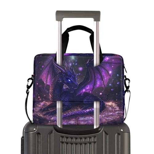 ALAZA Purple Dragon Laptop Case Bag Sleeve Portable Crossbody Messenger Briefcase w/Strap Handle, 13 14 15.6 inch - color: Multicolor1