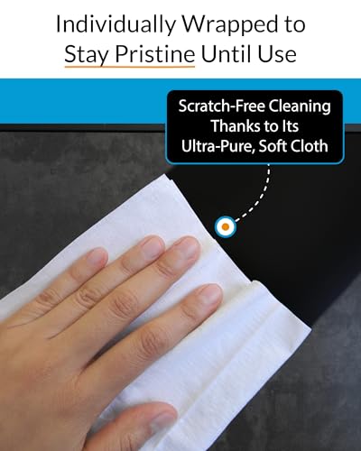 iCloth XL Screen Cleaning Wipes, Lint-Free and Streak-Free, Fast-Drying, Removes Dust, Fingerprints, and Smudges (60 XL Wipes) - size: 60 Count (Pack of 1)