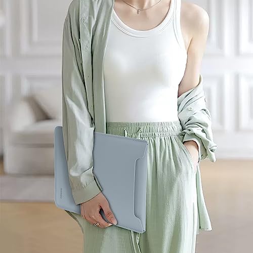 Laptop Sleeve Bag Compatible with MacBook 12 A1534/Air 11 13 M1 A2337/Pro 13 A2338, 11.6-12.3 Acer Chromebook/HP Stream/ASUS/Surface Pro 8/7/6/X/5/4/3, PU Bag with Small Case, Blue - color: Blue, size: 12-13.3 inch