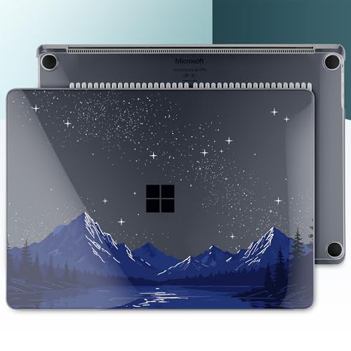 Batianda Case for Microsoft Surface Laptop 15", Starry Night Lake | Fits Surface Laptop for Business 8th Edition 2026 & Surface Laptop 7 2024, 4-in-1 Accessories Bundle, Slim Durable Hard Shell - color: Starry Night Lake