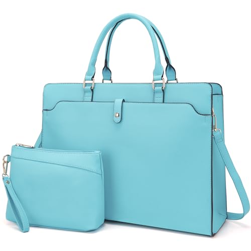 YZAOLL 15.6 Inch Laptop Bag for Women Work Tote Briefcase for Teacher Purse - color: C-jblue