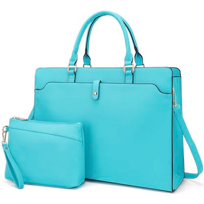YZAOLL 15.6 Inch Laptop Bag for Women Work Tote Briefcase for Teacher Purse - color: C-jblue