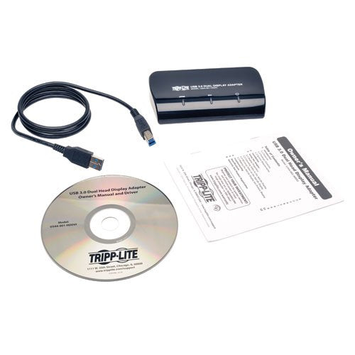 Tripp Lite USB to DVI and HDMI Dual Monitor Video Display Adapter, USB 3.0 SuperSpeed (U344-001-HDDVI) - style: HDMI & DVI Dual Monitor