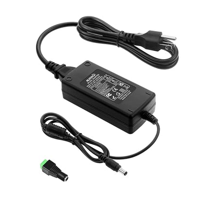 ALITOVE DC 12V 5A Power Supply Adapter Converter Transformer 60W AC 100-240V Input with 5.5x2.5mm DC Output Jack for 5050 3528 LED Strip Module Light - size: 5A