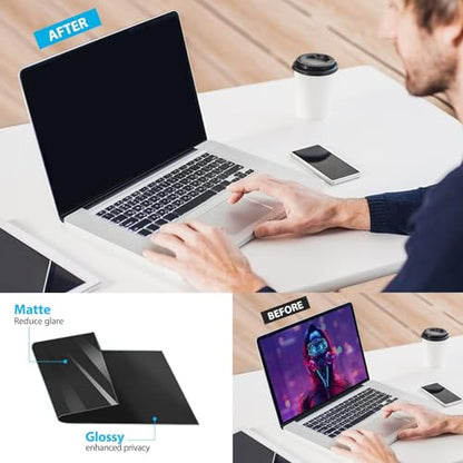 Magnetic 14 Inch Laptop Privacy Screen 16:9 Aspect Ratio, Removable Anti-Blue/Glare Protector Film - size: Magnetic 14 inch （16：9）