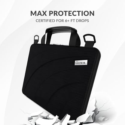 13-14 Inch Always-on Chromebook Protective Hard Case with Adjustable Shoulder Strap and Carrying Handles (20 Pack) - color: Black Fabric - 20 Pack
