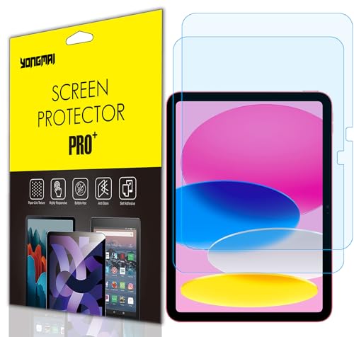 2 Pack - Blue Light Blocking Screen Protector for iPad 10.9 Inch Tablet (2022 Released, 10th Gen, A2696/A2757/A2777), Anti-Blue Light Anti-Glare iPad 10.9" Tablet Screen Protector Anti-Fingerprint | For iPad (Released 2022, 10th Gen) anti-blue light, anti