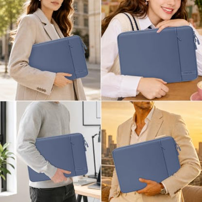 MOSISO Laptop Sleeve Compatible with MacBook Neo 13/Air 13.3 13.6/Pro 13 | 360 Degree Protective Portable Water Resistant Laptop Carrying Case Computer Bag with Vertical Pocket&Small Case, Indigo - color: Indigo, size: 13 inch